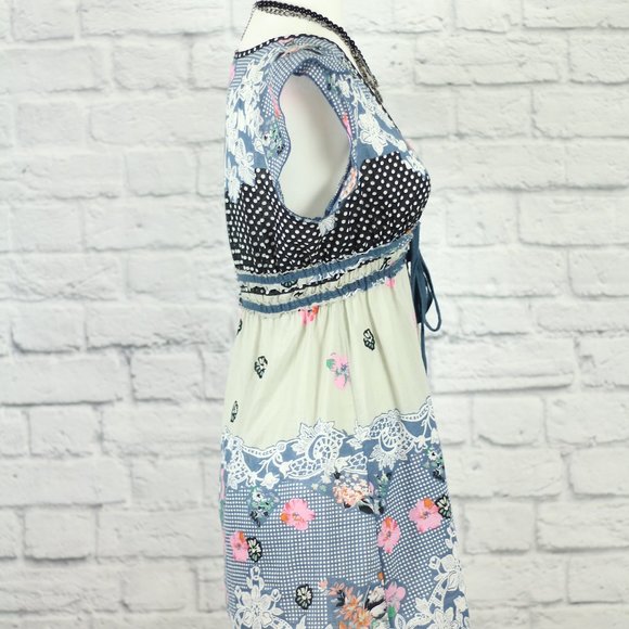 🔥 Twenty One Edgy Floral Rocker Chic Short Dress - Picture 8 of 10